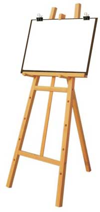 easel-with-paper
